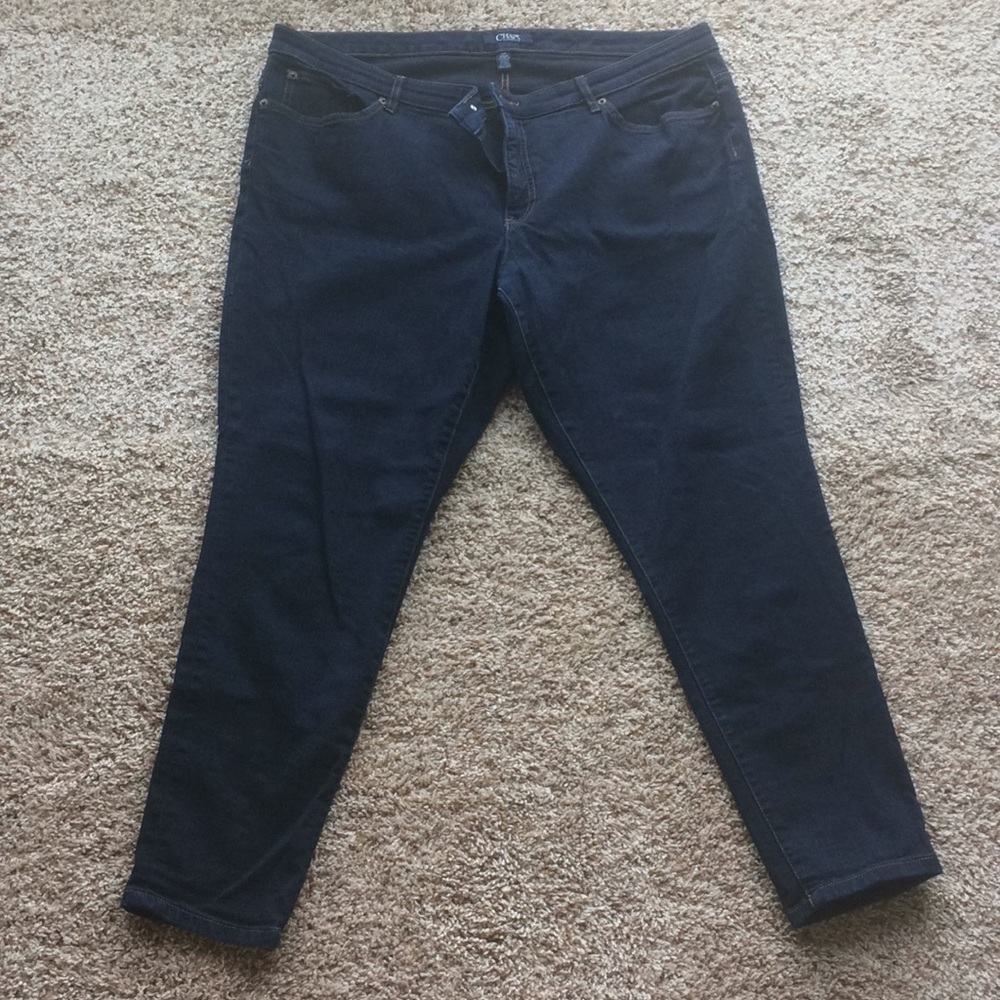 Chaps 22W Dark Wash Straight Leg Jeans